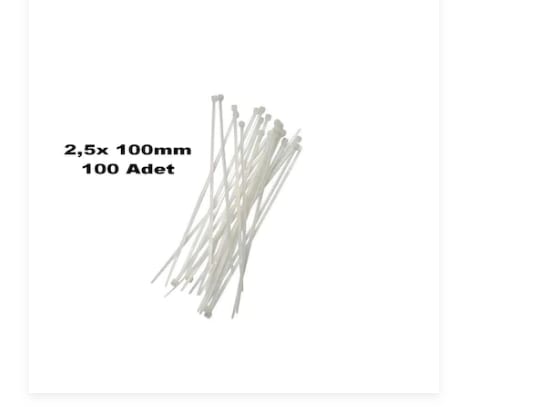 CIRT KELEPÇE 2.5mm 10cm.BEYAZ (MUHTELIF)